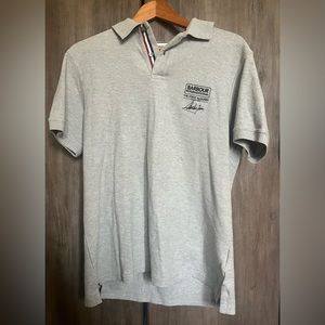 Barbour International The Steve McQueen collection grey men’s polo
